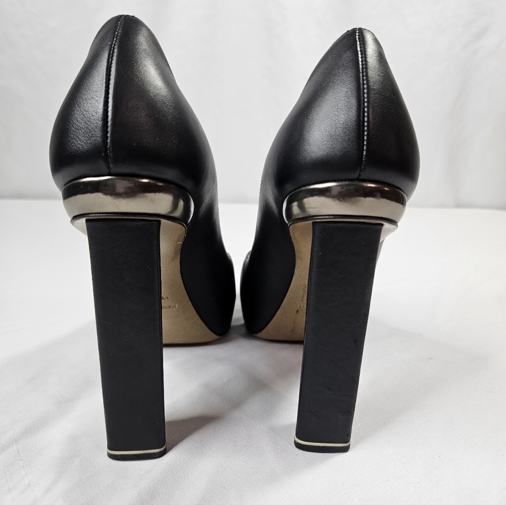 Nicholas Kirkwood Womens"s Black Leather Pumps Size 37 - Picture 5 of 10